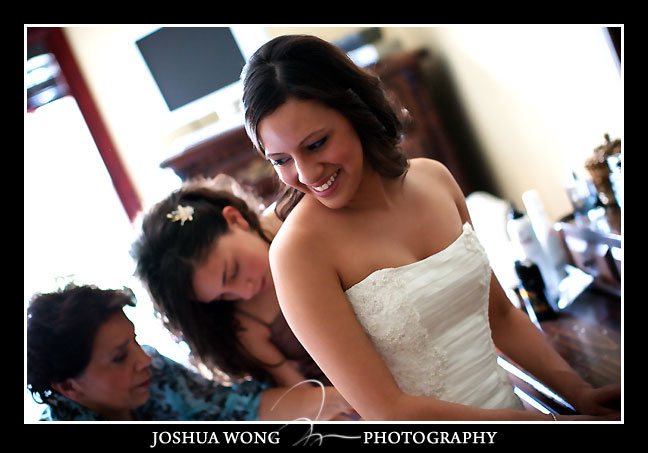 The bride getting ready before the first look. The Mansion at Oyster Bay wedding by top Long Island wedding photographers Josh Wong Photography