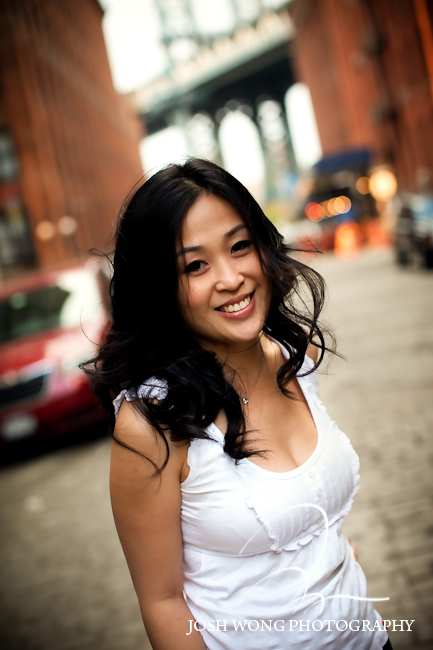 Dumbo Brooklyn engagement photos by New York City wedding photographer Josh Wong Photography
