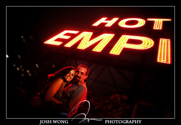 A Empire Hotel rooftop in Lincoln Center NYC engagement photo session with top NY engagement and wedding photographer Josh Wong Photography.