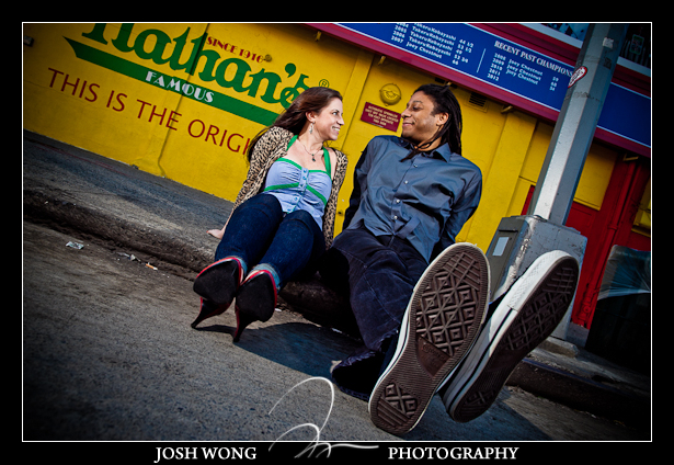 A Coney Island engagement photoshoot by Top Brooklyn Wedding and engagement photographer Josh Wong Photography