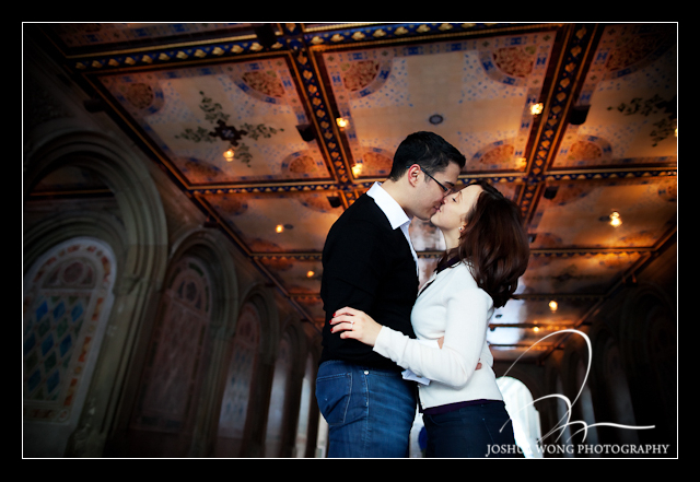 Bethesda Terrace proposal New York City by Josh Wong Photography
