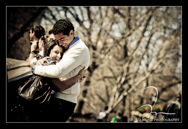 Bow Bridge Proposal captured by top NYC wedding and proposal photographer.