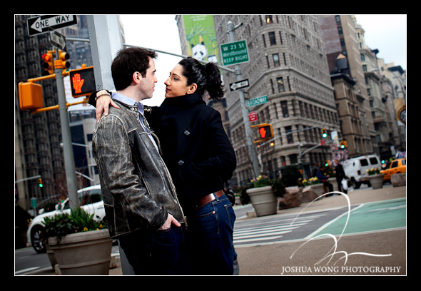 Flatiron District Engagement Pictures by Josh Wong Photography