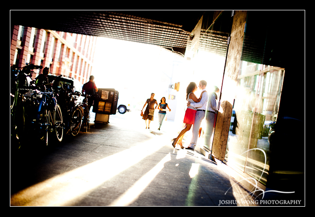A stylish engagement photo session in the Meat Packing district with New York wedding photographer Josh Wong Photography