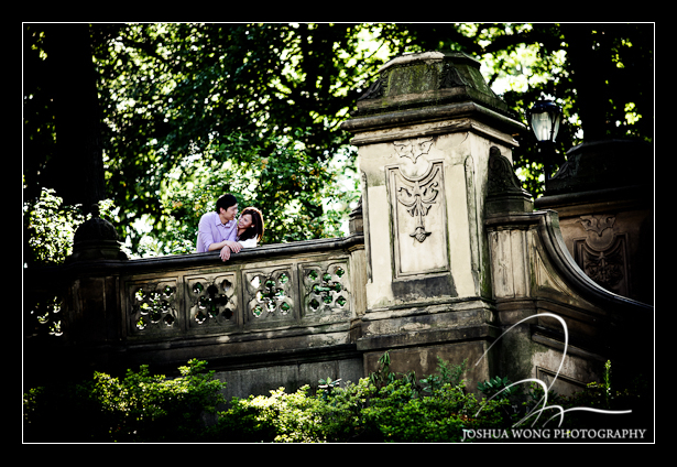 central_park_2 The happy couple enjoy a moment at the Bethesda Fountain in Central Park. photo by NYC Wedding and Engagement Photographer Josh Wong Photography