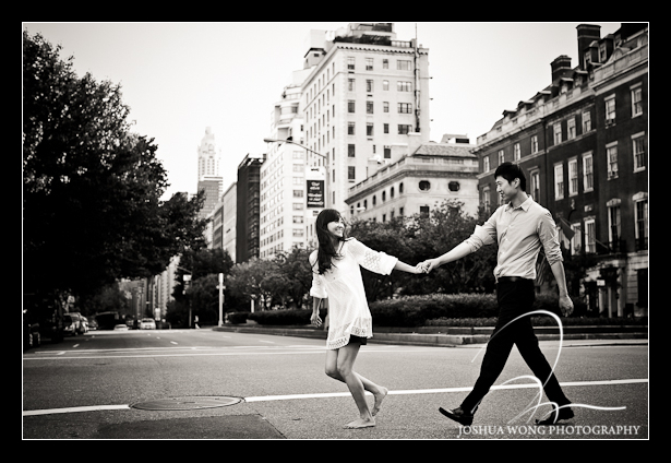 park_avenue Hard to run in stylish shoes so we took them off. Park Avenue engagement photos by Josh Wong Photography