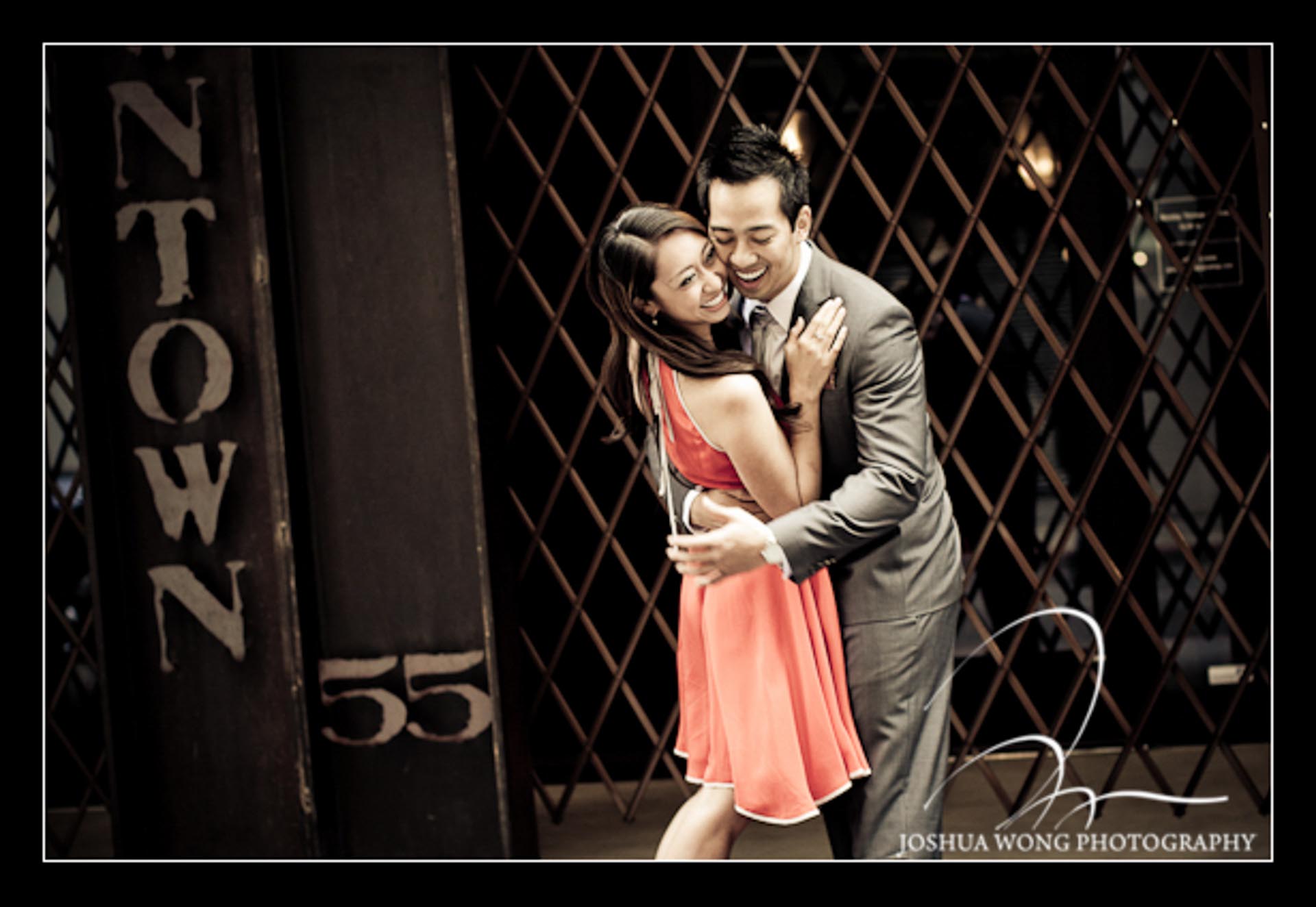 San Francisco engagement pictures - Maiden Lane Ave by Union Square
