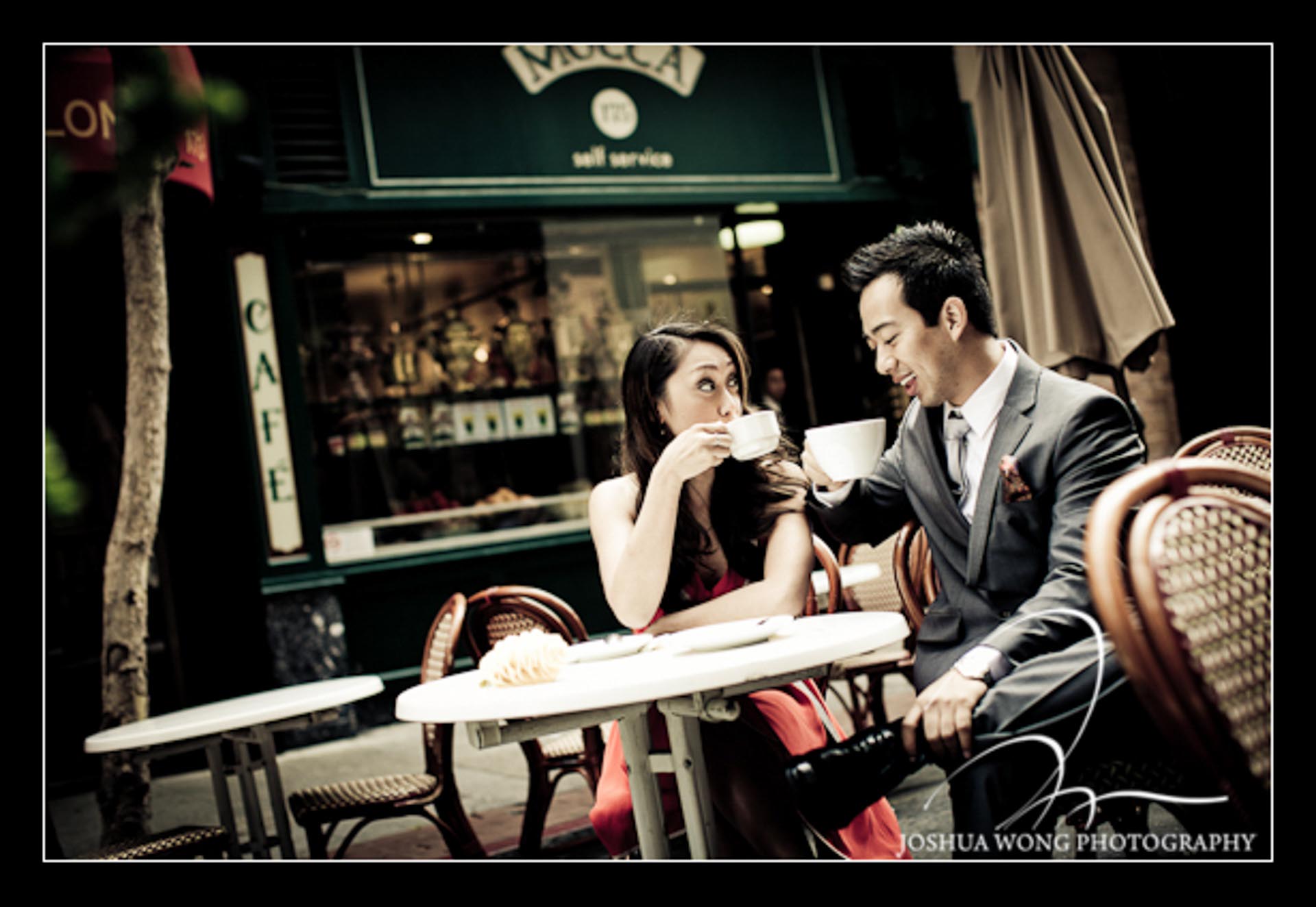San Francisco engagement pictures - Maiden Lane Ave by Union Square