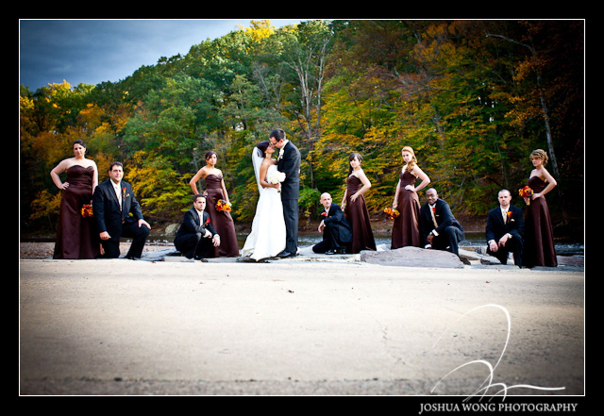 Tyler State Park, PA wedding bridal party photos by top Philly wedding photographer Josh Wong Photography