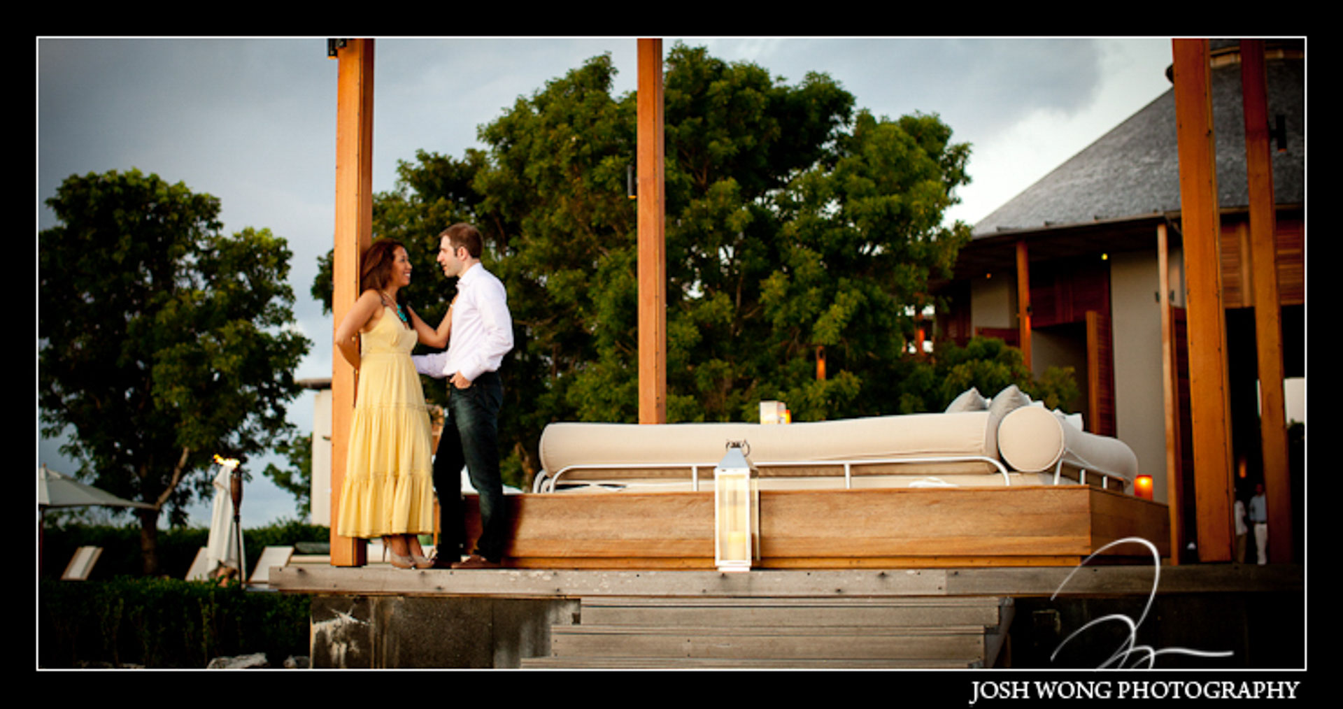 Engagement pictures at the Amanyara Resort, Turks and Caicos. Engagement photos by destination engagement photographer Josh Wong Photography