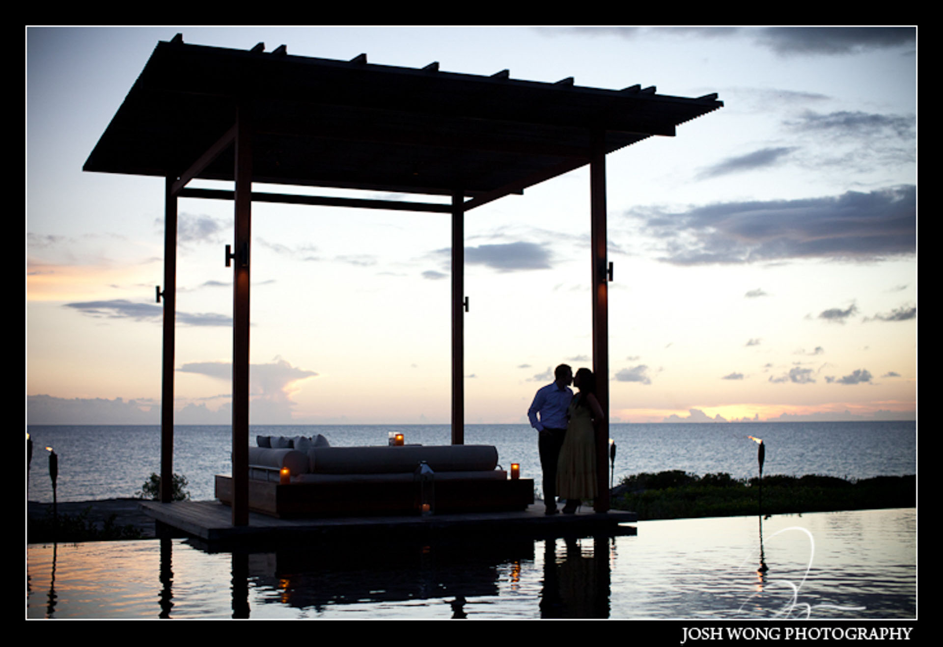 Engagement pictures at the Amanyara Resort, Turks and Caicos. Engagement photos by destination engagement photographer Josh Wong Photography