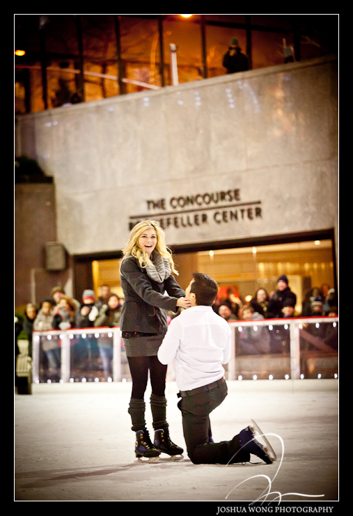 Ice rink wedding proposal ideas in New York City