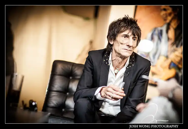 Celebrity photographer photographs Rolling Stone guitarist legend Ronnie Wood