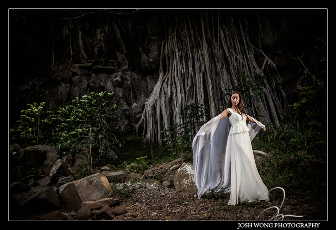 IMG_8274 The day after trash the dress photoshoot. Fern Grotto in Maui Hawaii Destination Wedding, Maui Hawaii - Wedding Pictures by Destination Wedding Photographer Josh Wong Photography