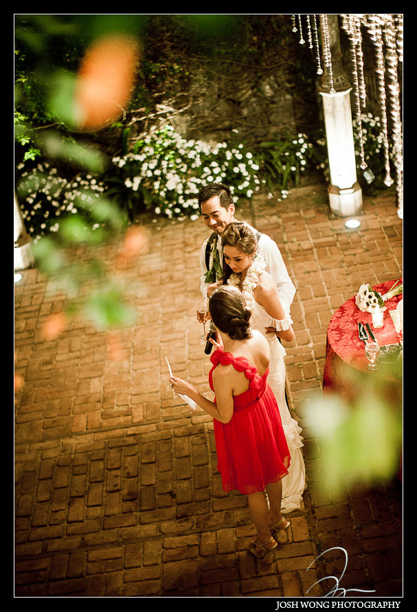 The maid of honor speech at Haiku Mill