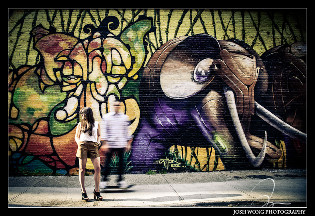 DUMBO Engagement pictures captured by Top Brooklyn Wedding and Engagement Photographer Josh Wong Photography