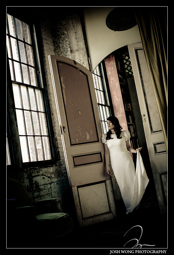 The bride featured in a Marchesa Wedding dress.