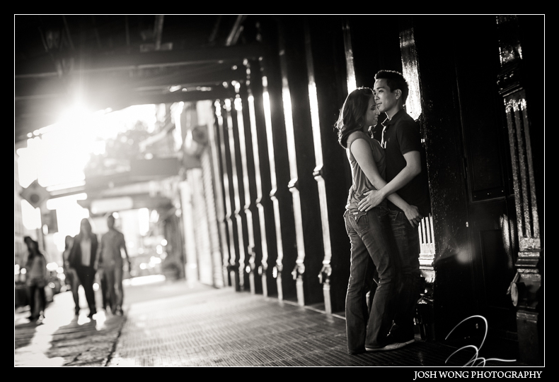 The Meat Packing District and chelsea engagement photo session with NYC engagement photographer Josh Wong Photography