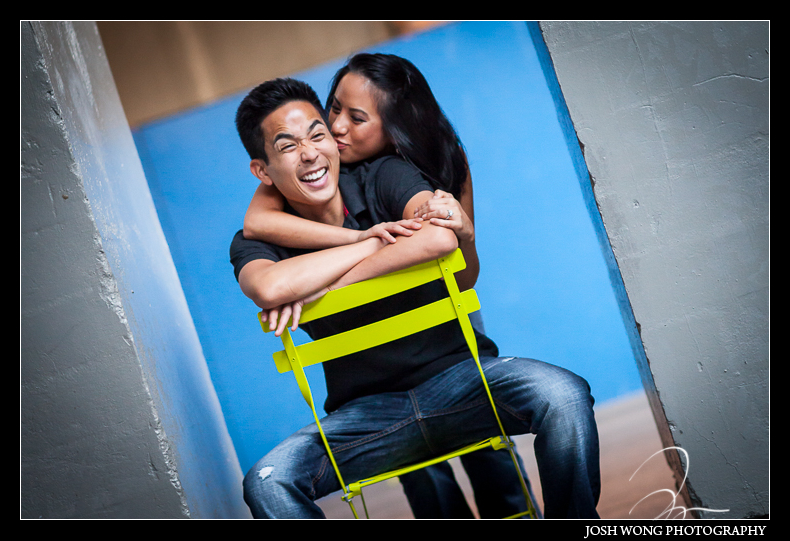 The highline and chelsea engagement photo session with NYC engagement photographer Josh Wong Photography