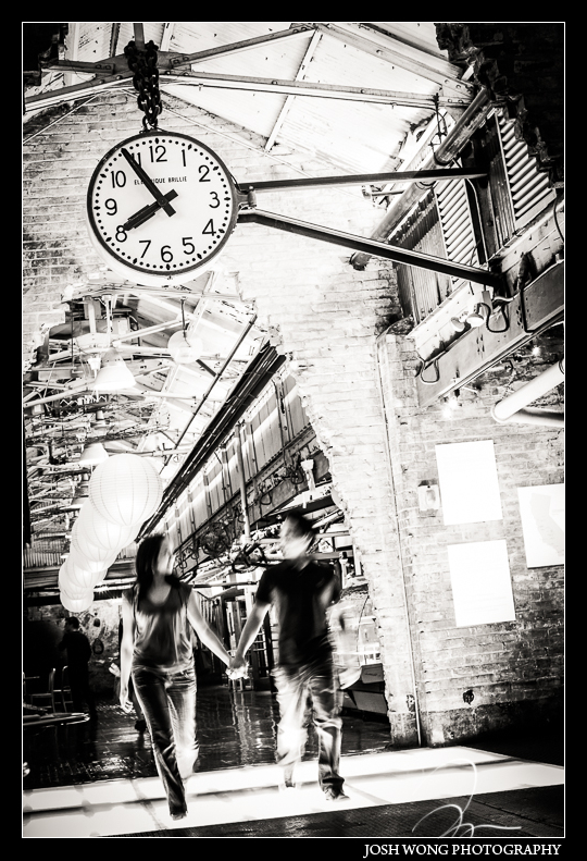 Chelsea Market engagement photos. Engagement pictures by Josh Wong Photography