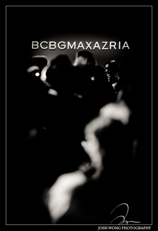 BCBGMAXAZRIA models on the catwalk runway.
