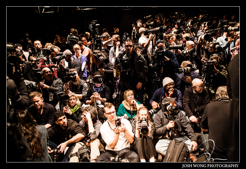 The photographers pit at NYFW