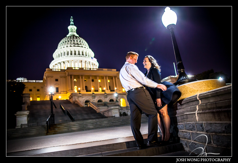 Washington DC Engagement Photos with Washington DC Wedding Photographer Josh Wong Photography