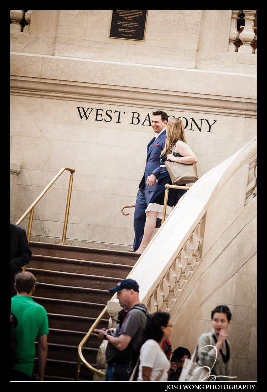 Grand Central engagement proposal captured by Josh Wong Photography