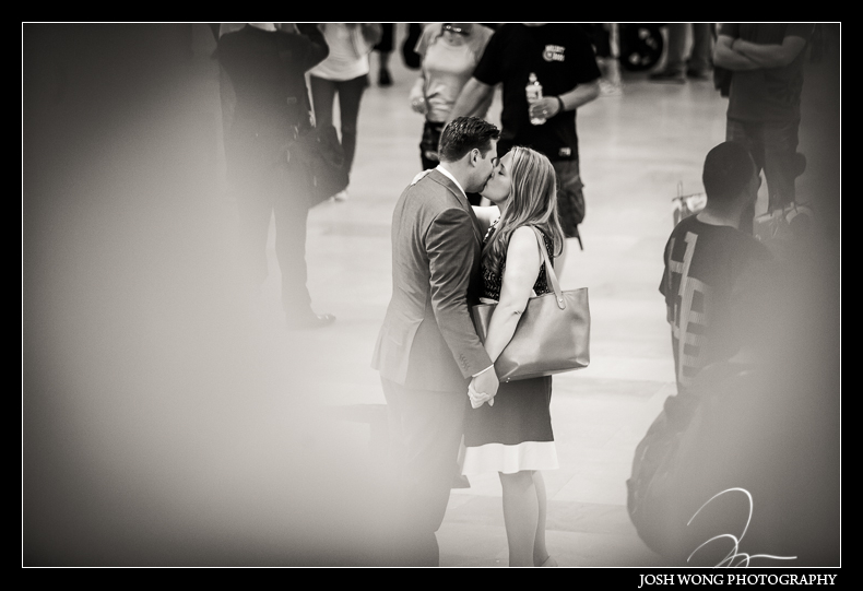 Surprise proposal at Grand Central Terminal