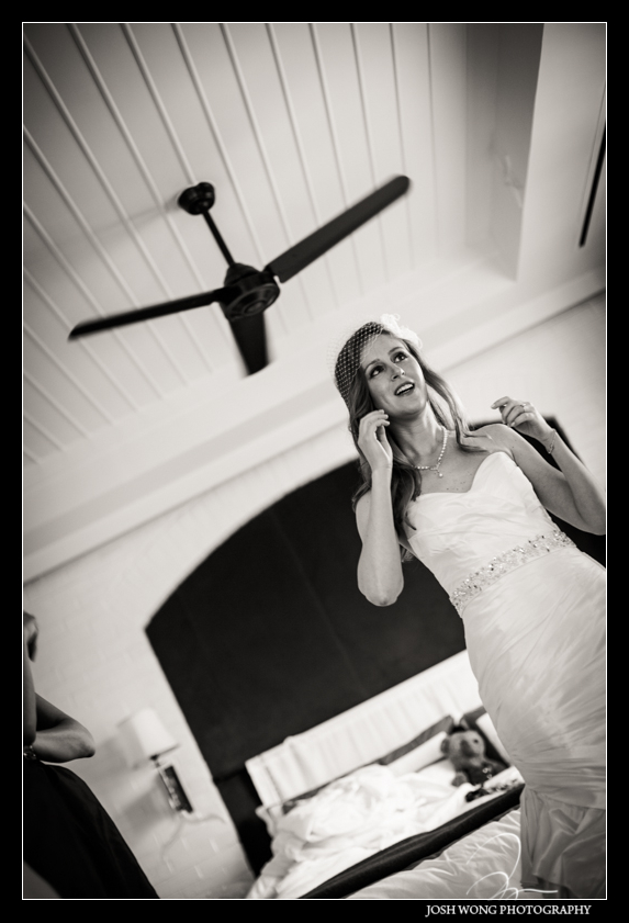 The bride getting ready in the bridal suite. Bowery Hotel Wedding Pictures, New York City. by NYC Wedding Photographer Josh Wong Photography
