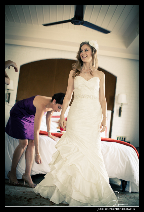 The bride getting ready in the bridal suite. Bowery Hotel Wedding Pictures, New York City. by NYC Wedding Photographer Josh Wong Photography
