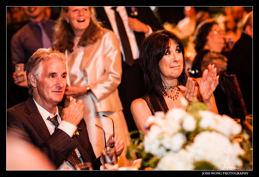 Emotional moment during the wedding.