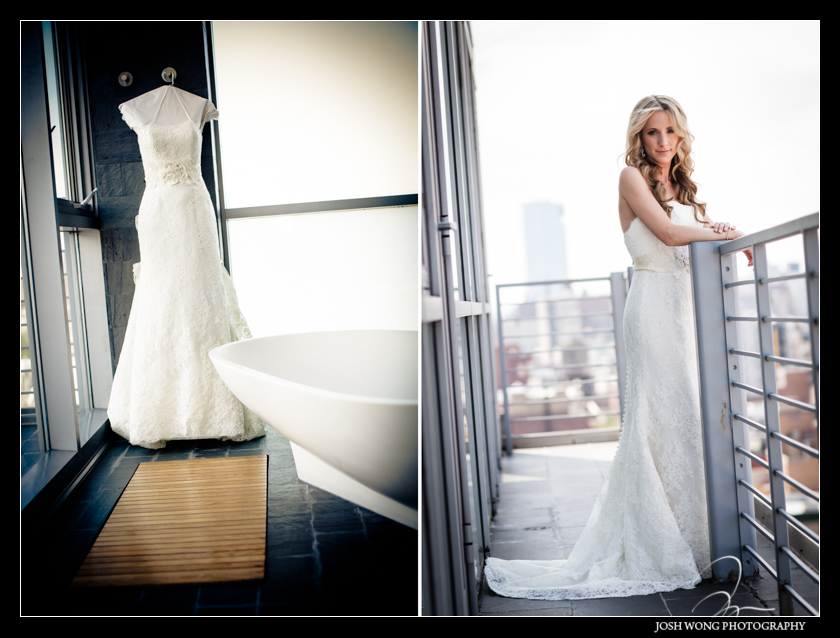 The Bride wearing Anne Barge Wedding Dress. Wedding pictures by Josh Wong Photography