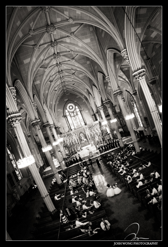 A view from the balcony of Old St. Patrick's Cathedral Wedding pictures provided by Josh Wong Photography