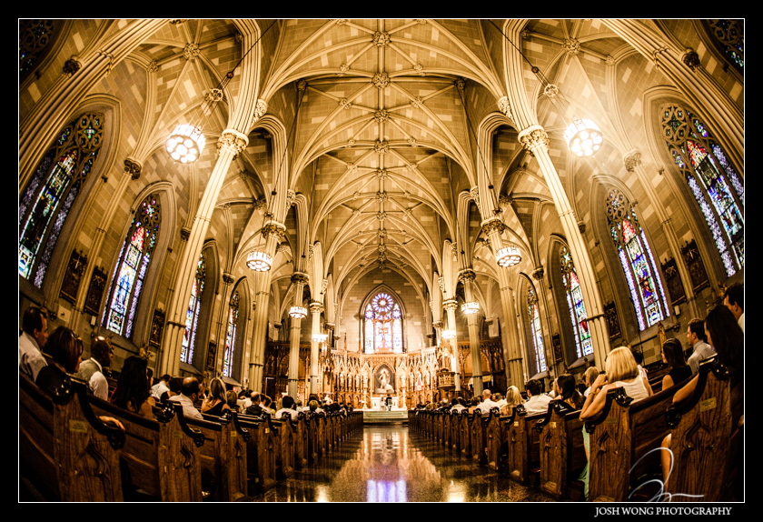 Old St. Patrick's Cathedral before the ceremony. Wedding pictures provided by Josh Wong Photography