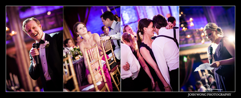 The best man and maid of honor speeches.