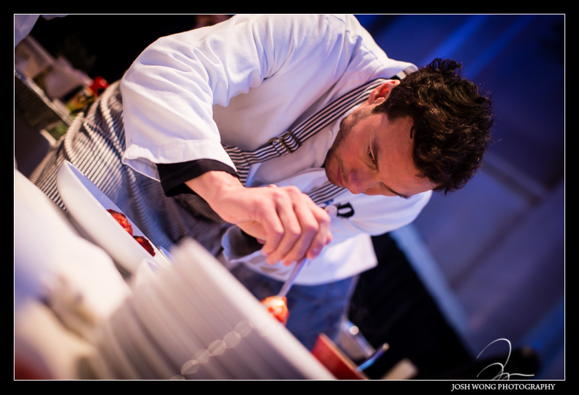 A celebrity chef puts his final touches on his signature dish. Autism Speaks 7th Annual Celebrity Chefs Gala at Cipriani Wall Street in New York City - photo: Josh Wong Photography
