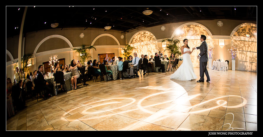 The first dance at Casa Real - A magnificent wedding at Casa Real at Ruby Hill Winery, Pleasanton, Ca. Wedding pictures by San Francisco wedding photographer Josh Wong Photography