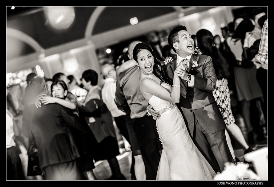 Dancing the night away at Casa Real Winery - A magnificent wedding at Casa Real at Ruby Hill Winery, Pleasanton, Ca. Wedding pictures by San Francisco wedding photographer Josh Wong Photography