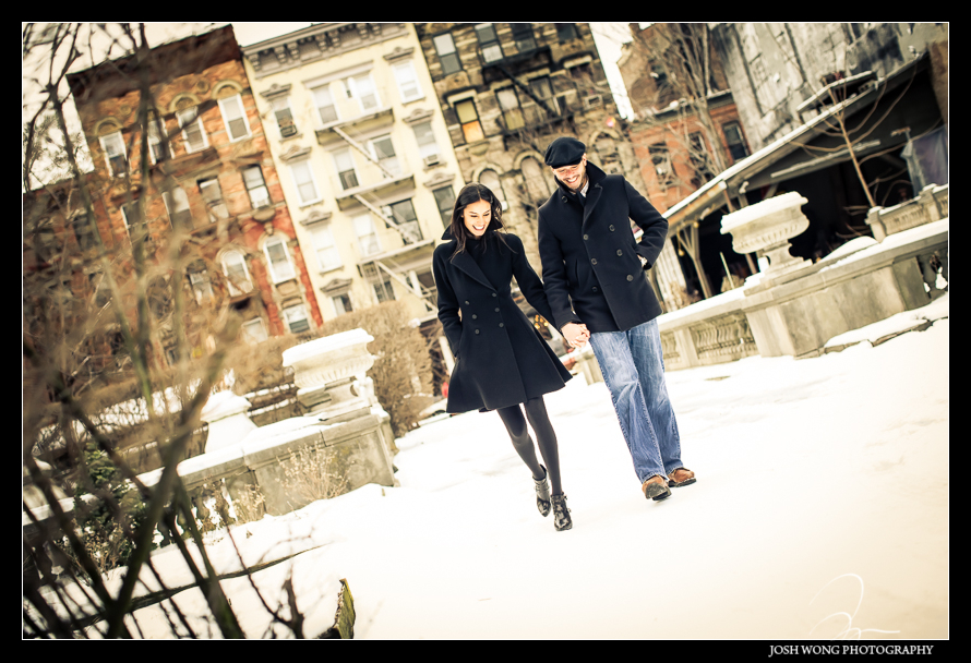 Winter Engagement Pictures in New York City - Soho and Grand Central Terminal - Josh Wong Photography