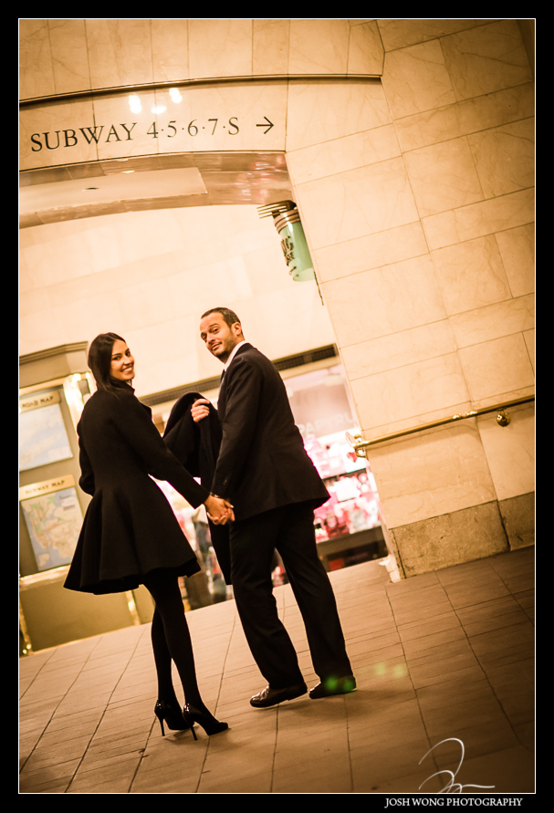 Winter Engagement Pictures in New York City - Soho and Grand Central Terminal - Josh Wong Photography