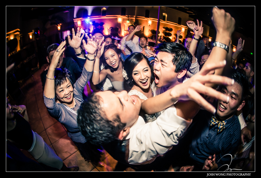 Dancing the night away at The Palm Events Center Wedding in Pleasanton, CA - wedding pictures by Josh Wong Photography