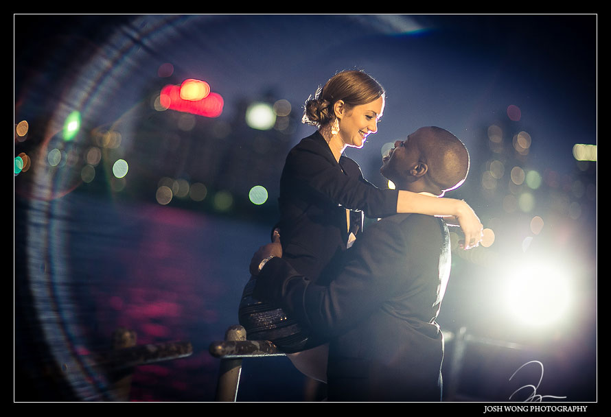 Engagement pictures by South Street Seaport, New York City