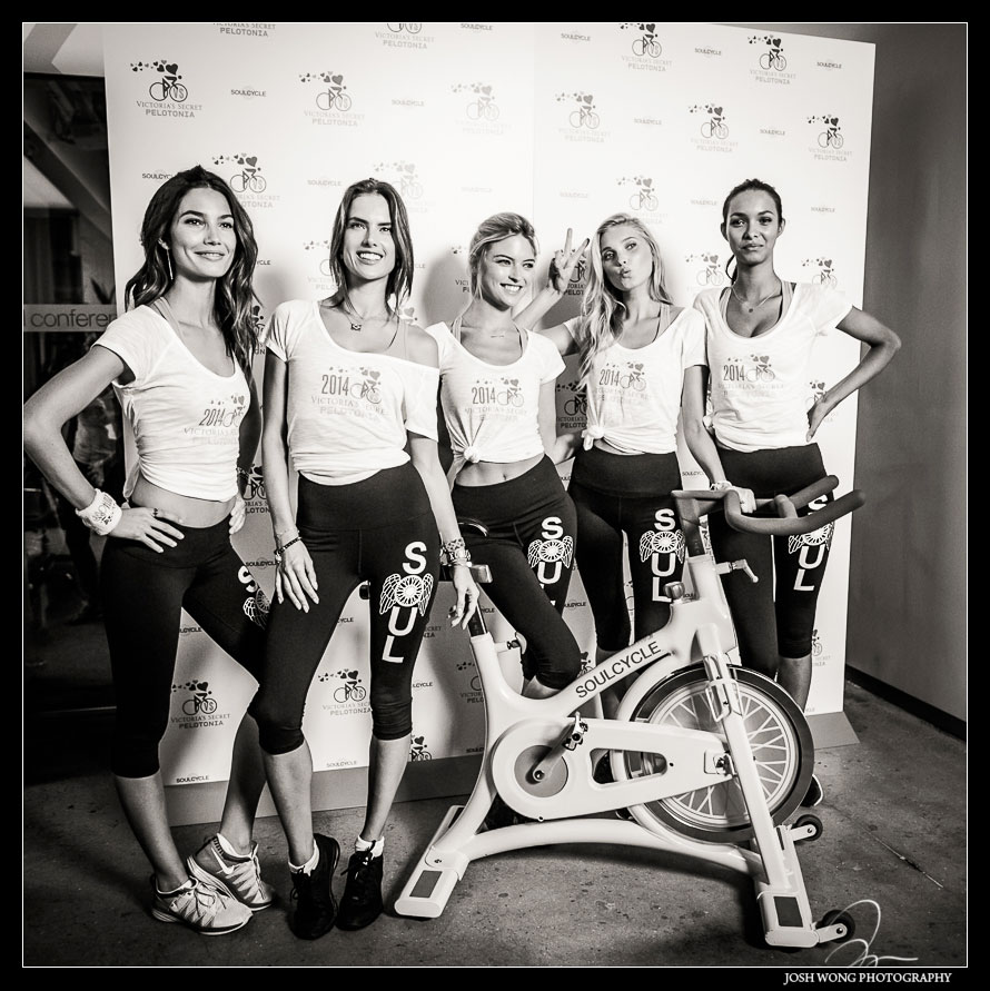 Victoria's Secret Supermodel Lily Aldridge,Alessandra Ambrosio, Martha Hunt, Elsa Hosk and Lais Ribeiro Cycle For Pelotonia, Soul Cycle in West Village (New York City - July 9, 2014)