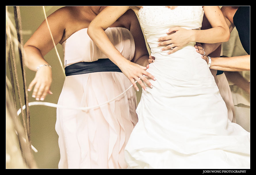 The bride getting ready.  Destination Wedding at Grand Velas Resort in Playa Del Carmen, Mexico. Wedding Pictures and photos by top destination wedding photographer Josh Wong Photography