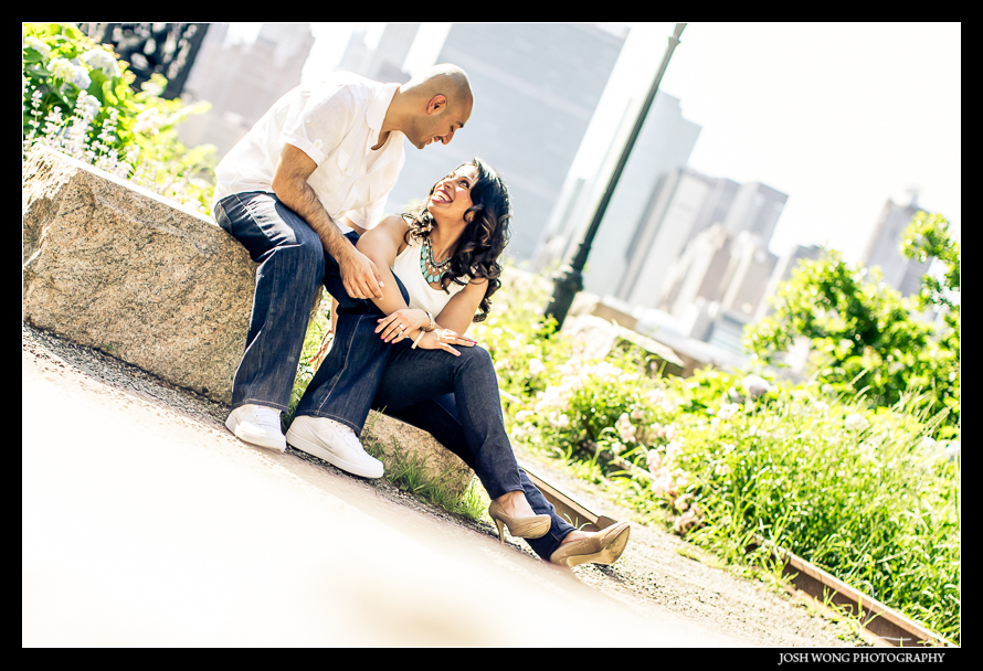 New York Engagement Shoot - Long Island City and DUMBO Brooklyn. engagement photography by Josh Wong Photography