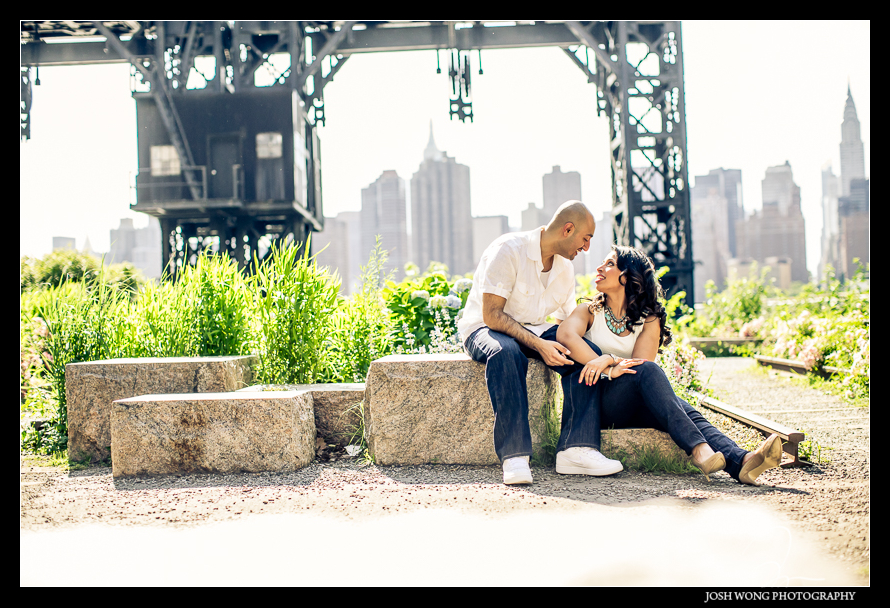 New York Engagement Shoot - Long Island City and DUMBO Brooklyn. engagement photography by Josh Wong Photography