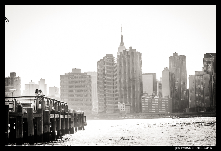 New York Engagement Shoot - Long Island City and DUMBO Brooklyn. engagement photography by Josh Wong Photography