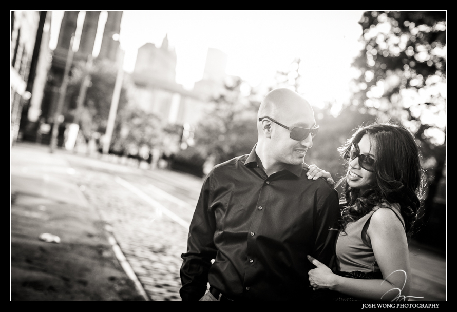 New York Engagement Shoot - Long Island City and DUMBO Brooklyn. engagement photography by Josh Wong Photography