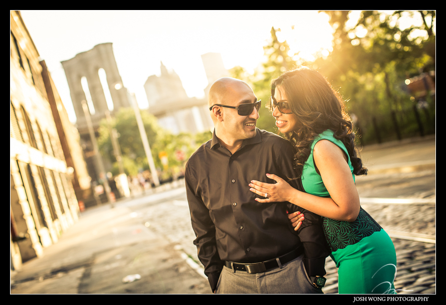 New York Engagement Shoot - Long Island City and DUMBO Brooklyn. engagement photography by Josh Wong Photography